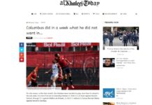 “Columbus” de Santa Fe, las noticias del sabalero en un diario de Emiratos Arabes