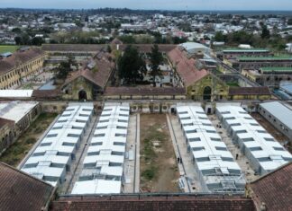 Etapa final de la construcción de cuatro nuevos pabellones de aislamiento en la cárcel de Coronda