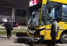 Un motociclista chocó contra un colectivo de la Línea 11 y murió