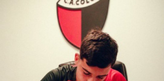 Jerónimo Buosi firmó su primer contrato profesional con Colón
