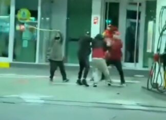 Ataque en grupo y momentos de tensión en una estación de servicio